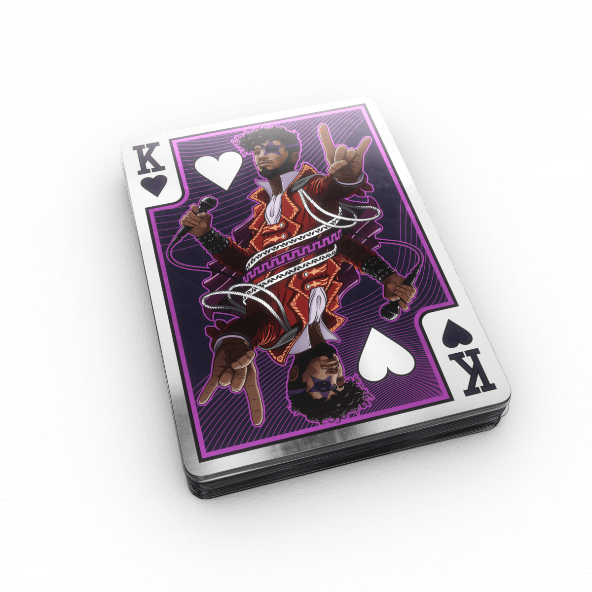 Deck of cards with King face up
